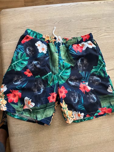 Customer photo review of Votre photo - Short de bain personnalisé