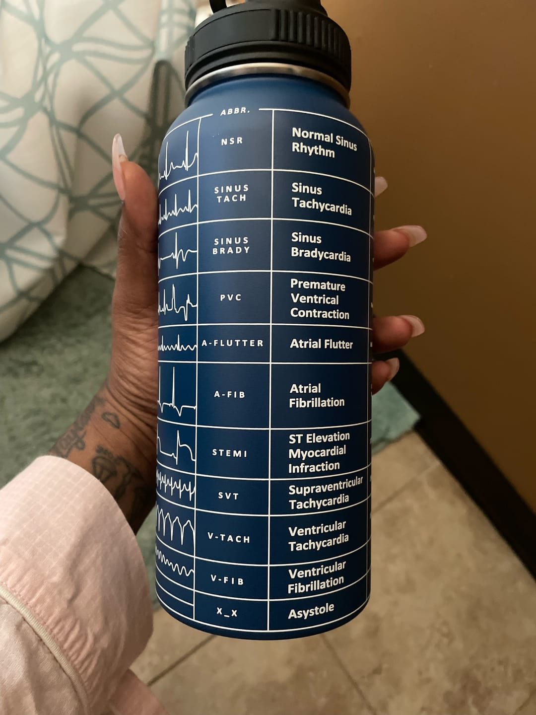 Customer photo review of EKG Water Bottle (32oz)