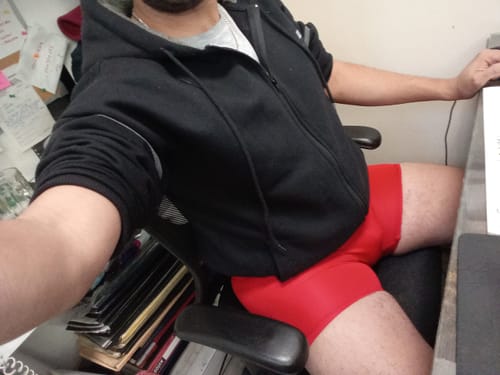 Customer photo review of RED MICROFIBER BOXER