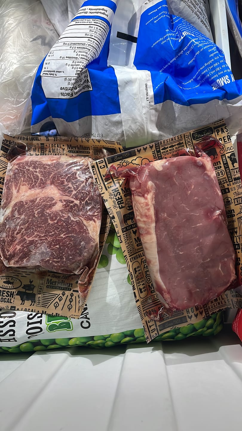 Customer photo review of Grass-Fed Ribeye Steak, 8-9oz