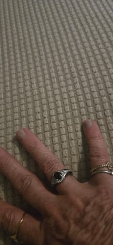 Customer photo review of Brave Belt Ring - Black Onyx