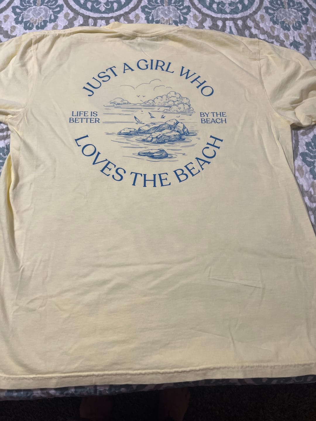 Customer photo review of Just A Girl Who Loves The Beach (Back Print)
