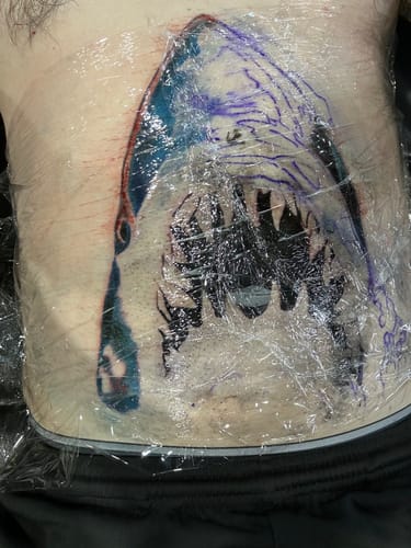 Customer photo review of Painless Tattoo Numbing Spray