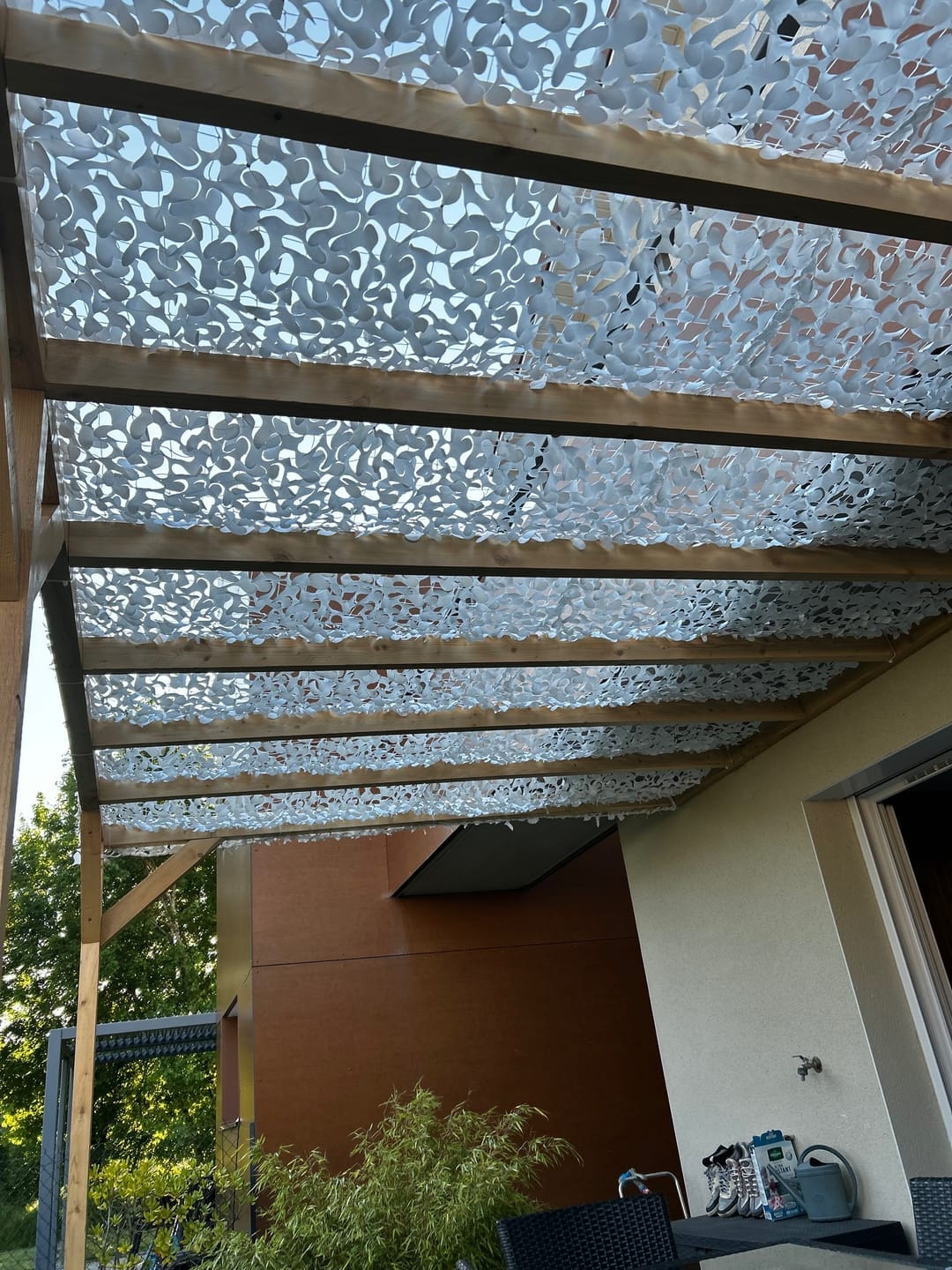 Customer photo review of White Camo Netting Sun Shade