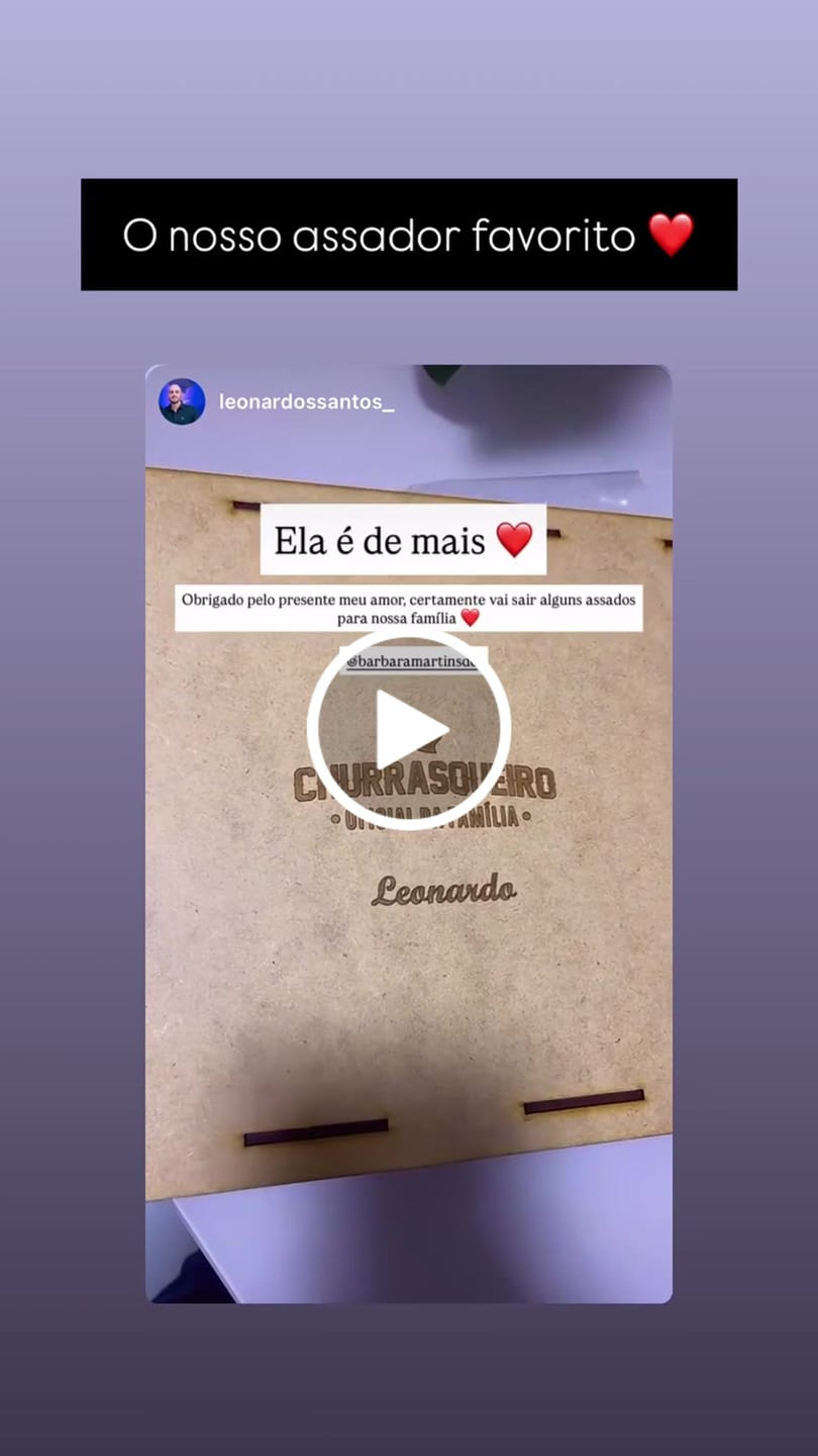 Customer video review of Kit Churrasco Personalizado Churrasqueiro Oficial da Família