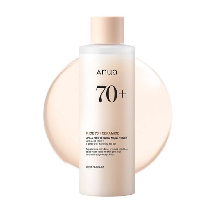 Customer photo review of Pieniņveida toniks mirdzuma piešķiršanai ādai ar rīsiem Anua Rice 70 Glow Milky Toner