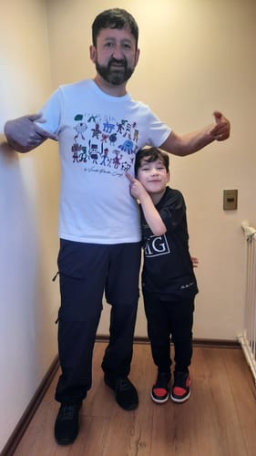 Customer photo review of Polera Personalizada Blanca Dibujo