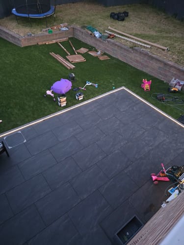 Customer photo review of Anthracite - Black Porcelain Paving Tiles - 900 x 600 x 20mm