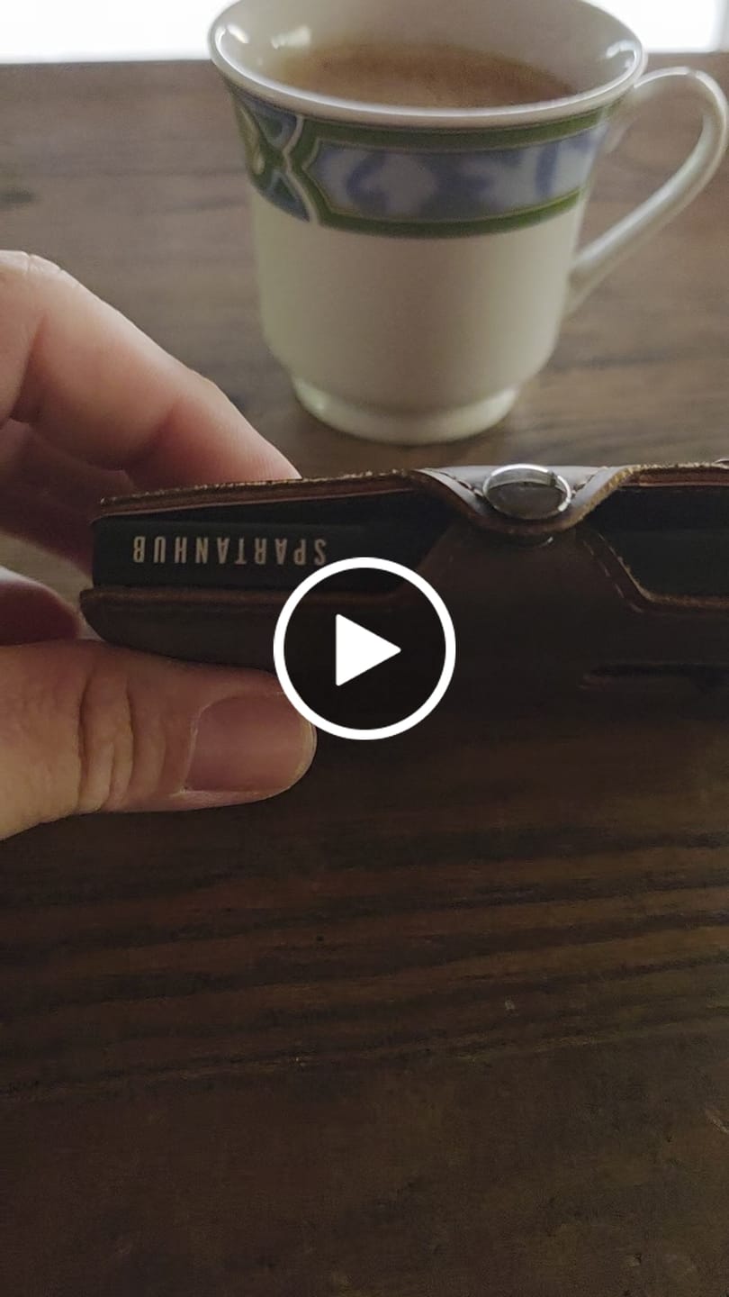 Customer video review of Slim Wallet