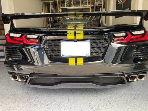 Customer photo review of Chevrolet Corvette C8 License Plate Backing
