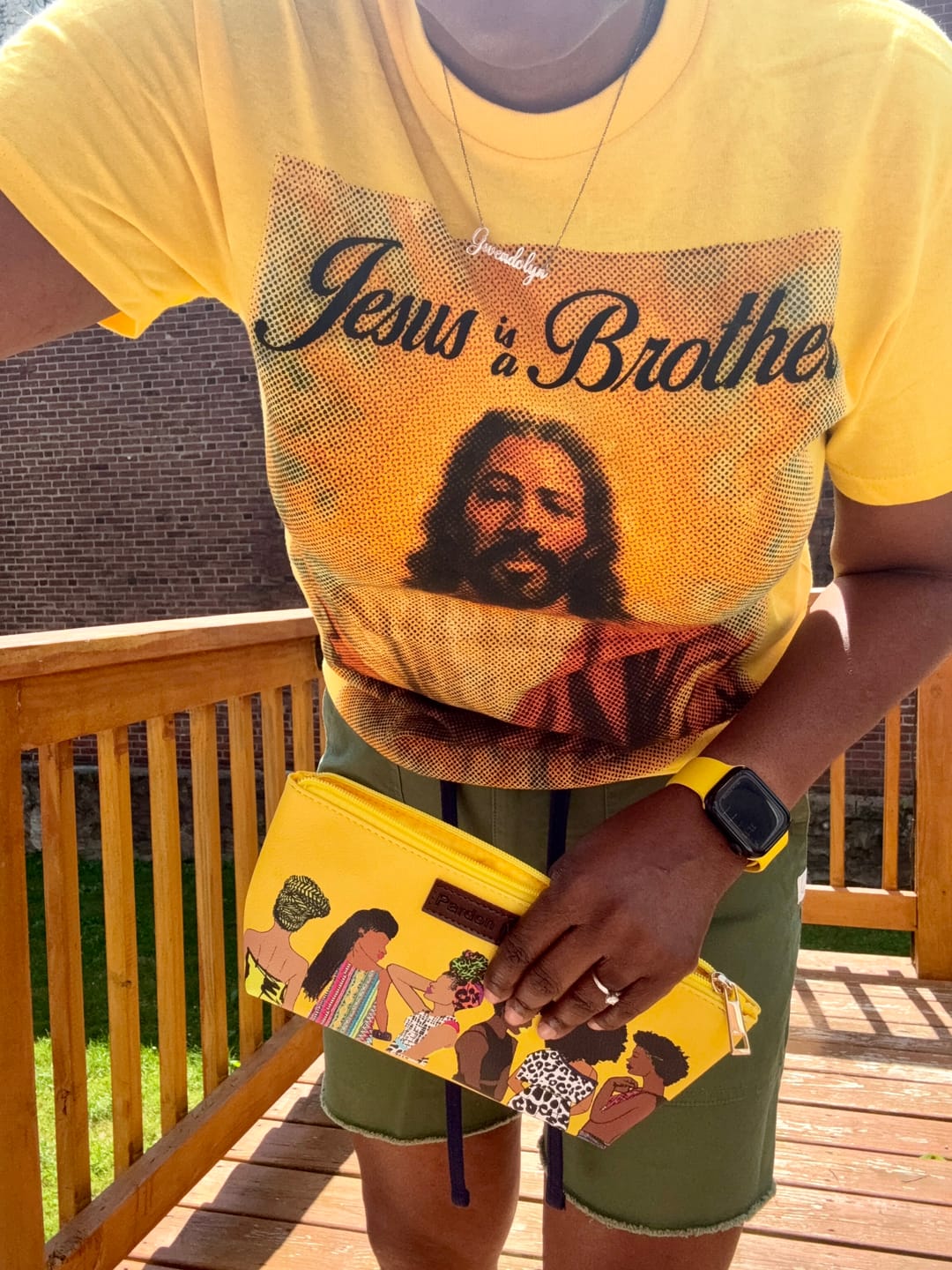 Customer photo review of Squad Yellow Cosmetic Bag