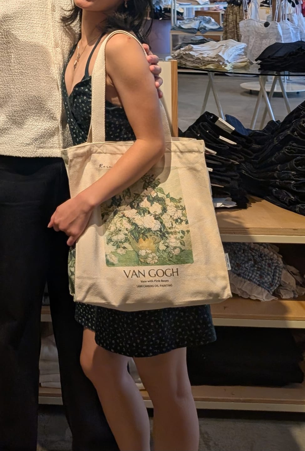 Customer photo review of Van Gogh "White Rose" - Tote Bag