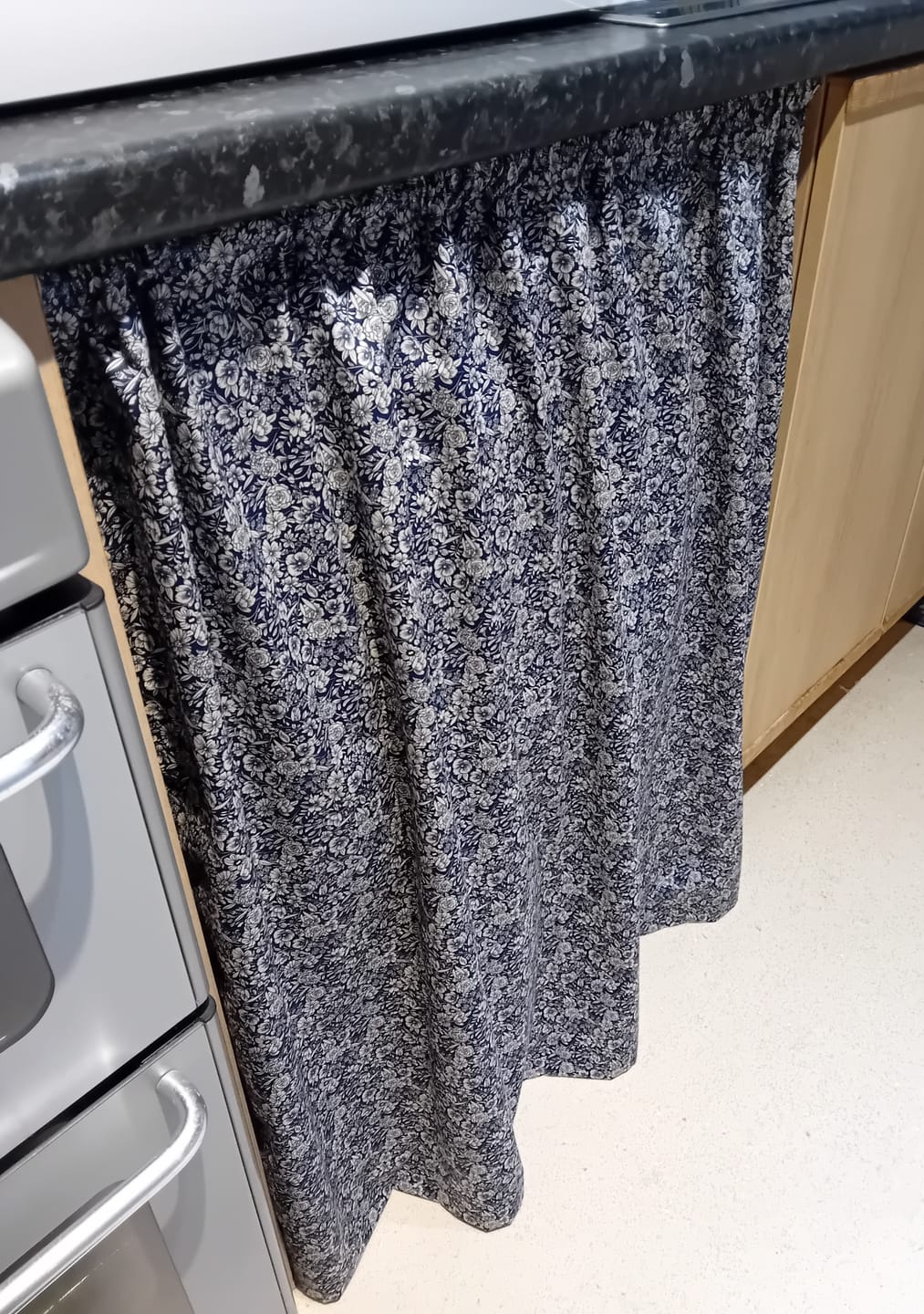 Customer photo review of Busy Floral Rose & Hubble Cotton Poplin Fabric