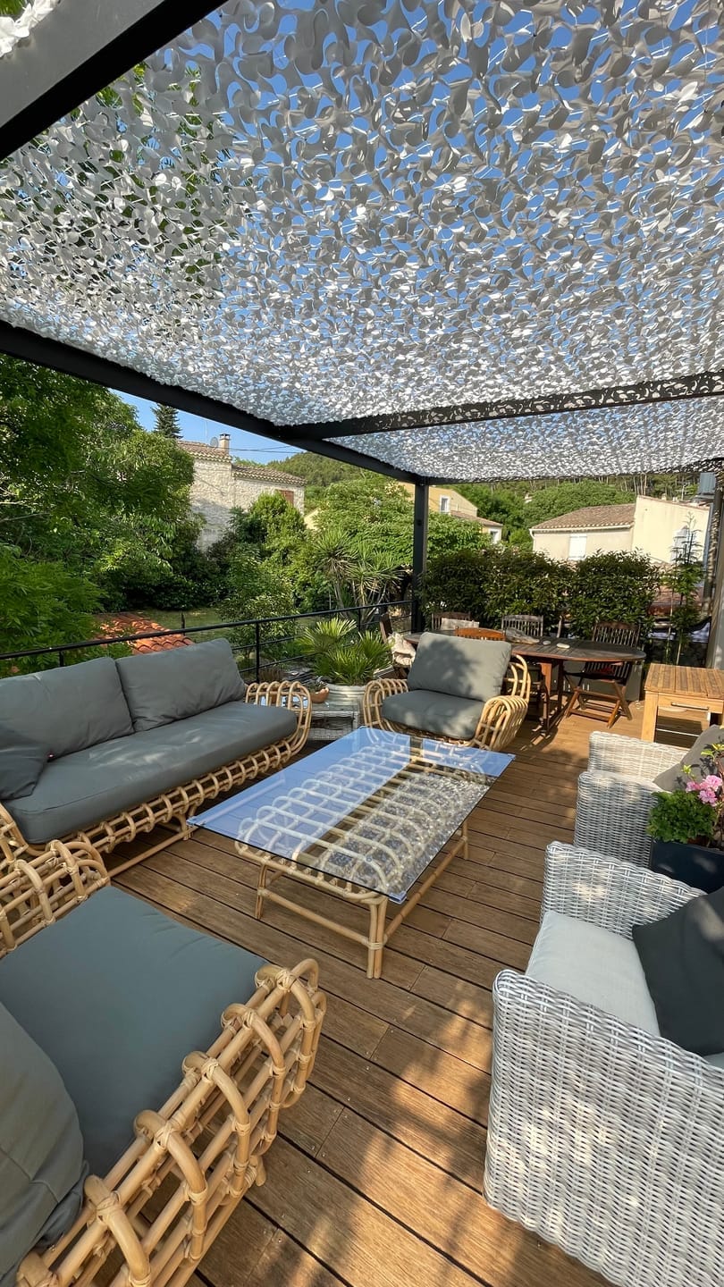 Customer photo review of White Camo Netting Sun Shade