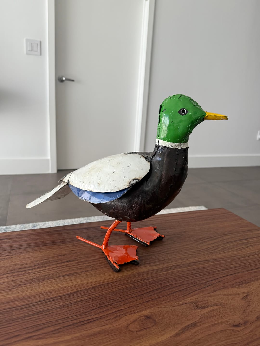 Customer photo review of Mallard Duck Recycled Metal Sculpture