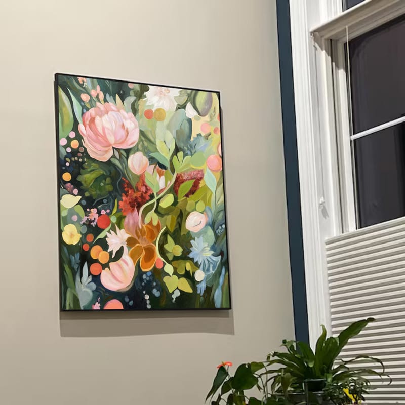 Customer photo review of Colorful  Flower Textured Painting Canvas #FP026