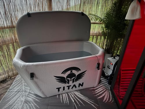 Customer photo review of Triumph Cold Plunge Tub + Chiller Bundle