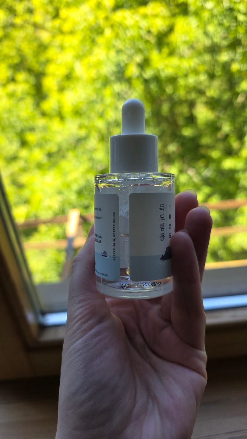 Customer photo review of Mitrinoša ampula ar jūras ūdeni Round Lab 1025 Dokdo Ampoule