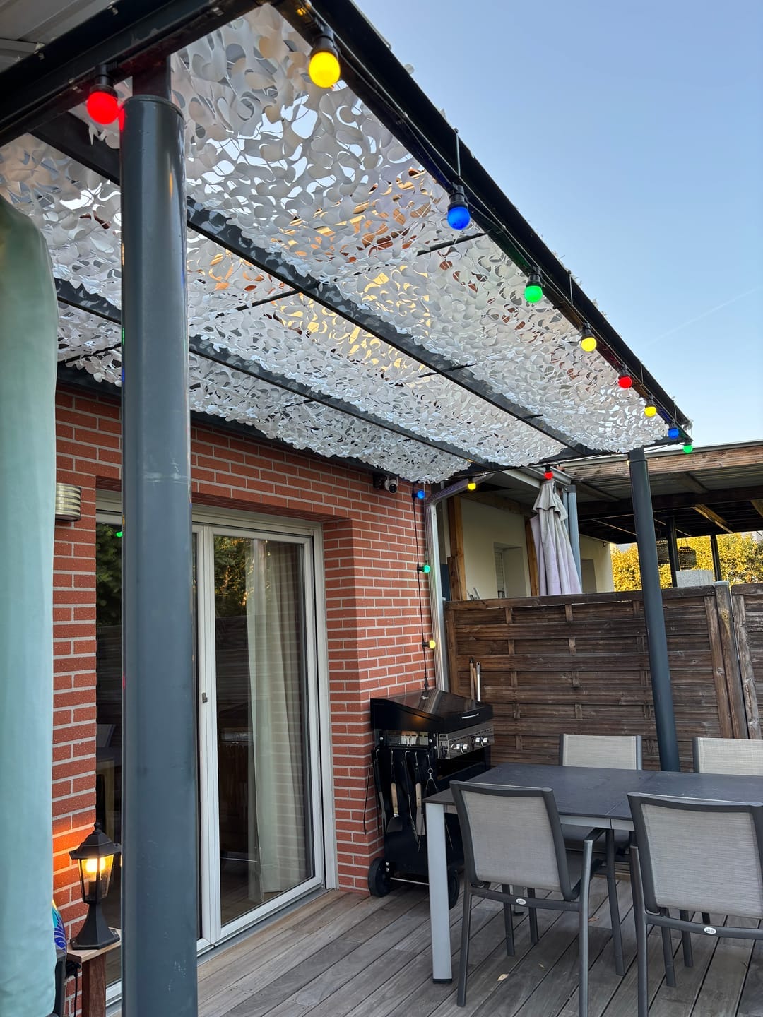 Customer photo review of White Camo Netting Sun Shade