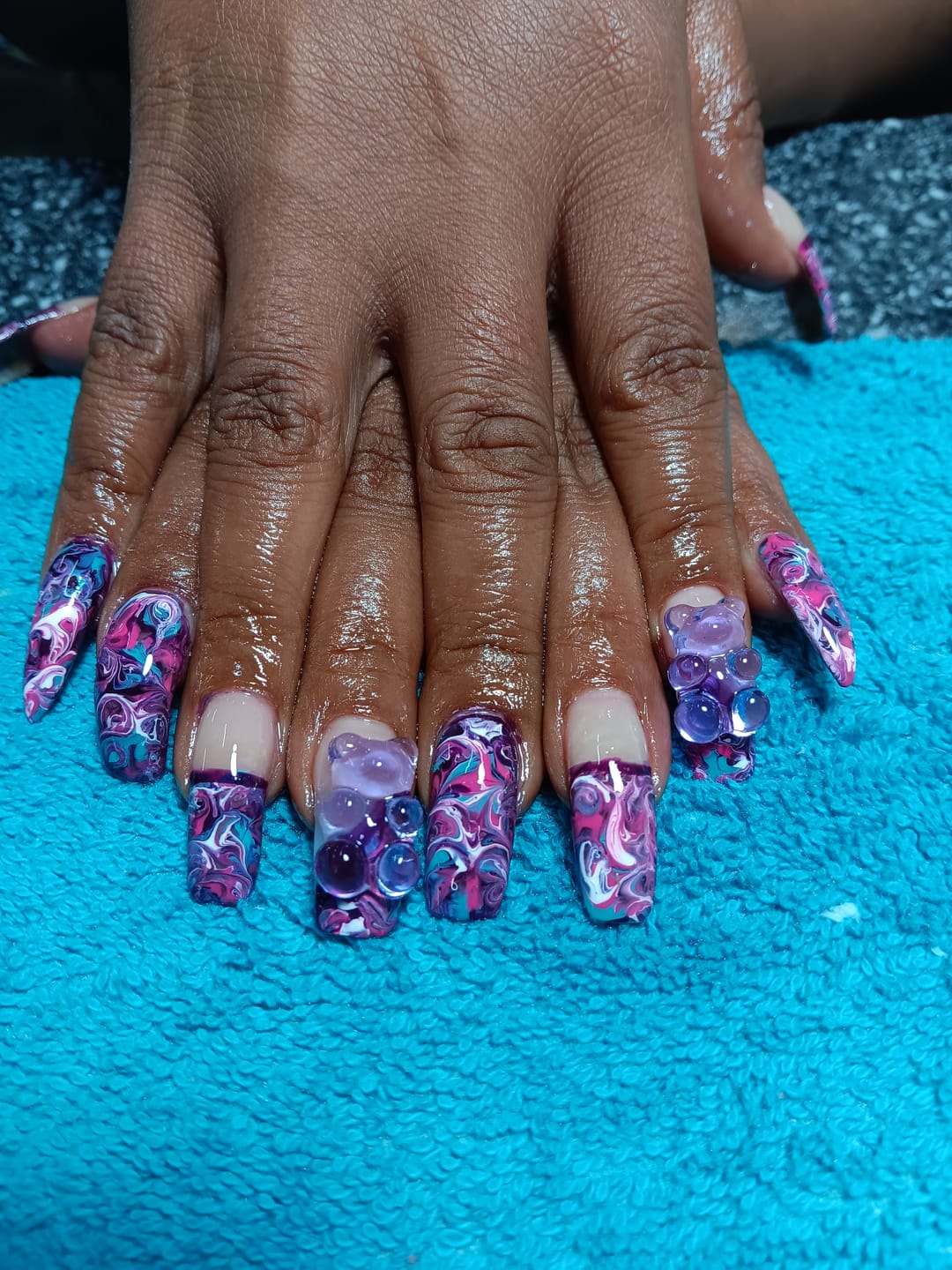 Customer photo review of Peaches 'N Cream Nail Powder (PC)