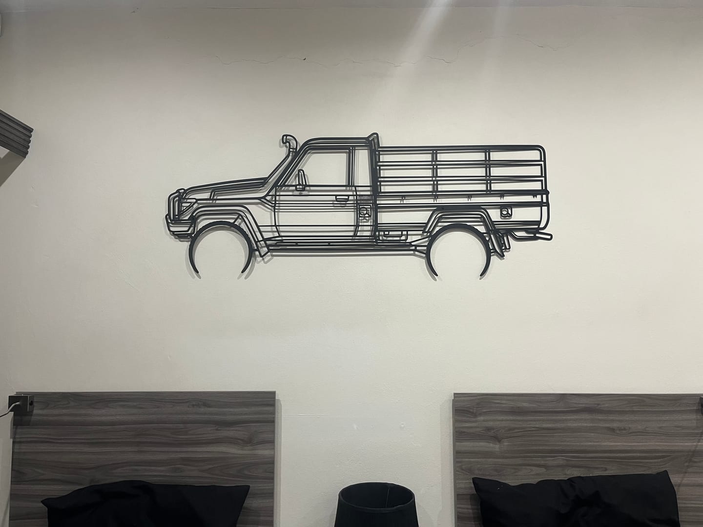 Customer photo review of Toyota Land Cruiser 79 Detailed Metal Wall Art Frame