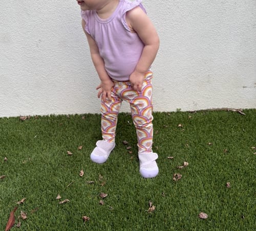 Customer photo review of SOHLS Velcro Toddler Shoe – Lilac Haze