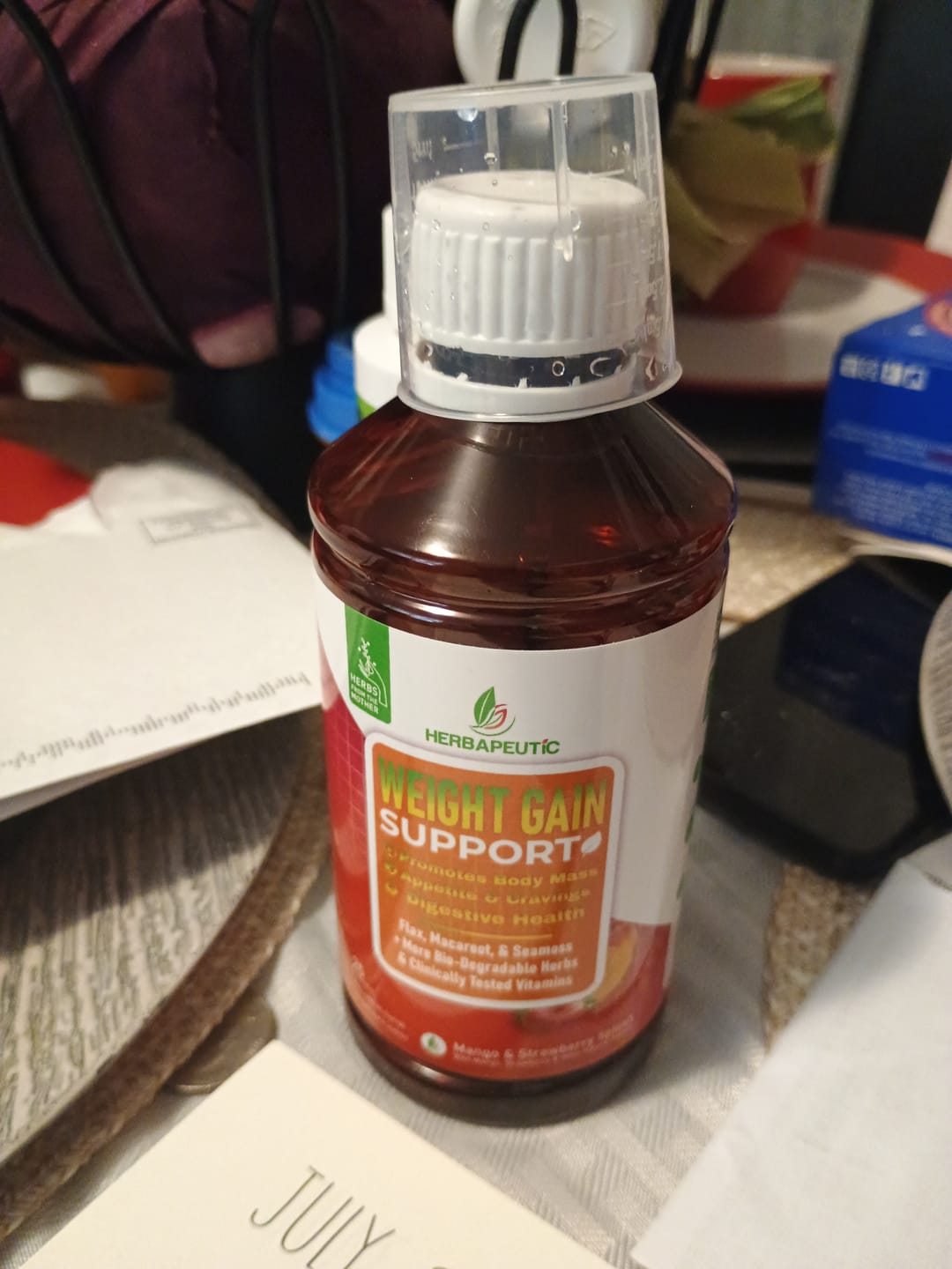 Customer photo review of Herbapeutic Weight Gain Syrup