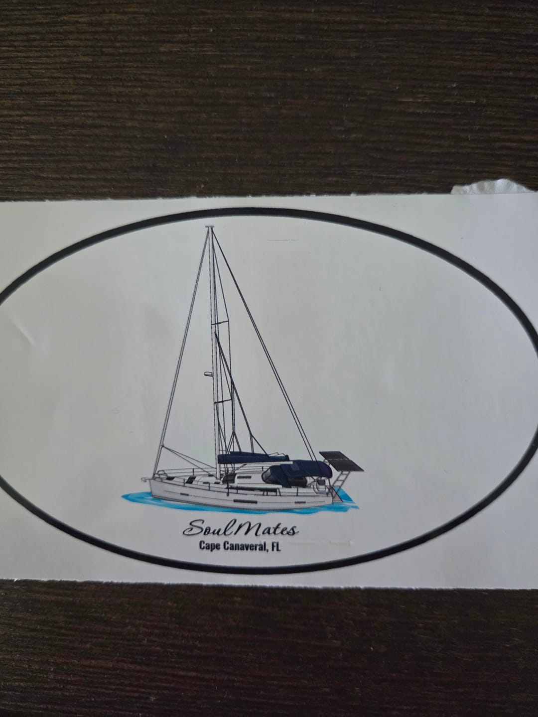 Customer photo review of Custom Oval Boat Stickers