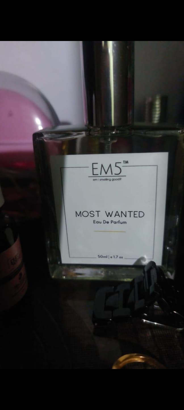 Customer photo review of EM5™ Most Wanted Perfume EDP Spray for Men | Vanilla Woody Warm Spicy Fragrance | Luxury Gift for Him | Variants Available: 50 ml Spray / 15 ml Spray