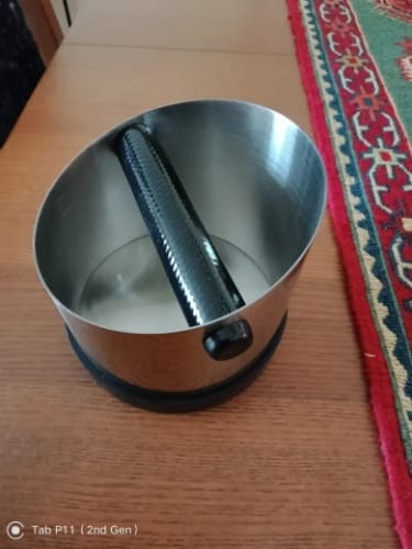 Customer photo review of Stainless Steel Espresso Knock Box