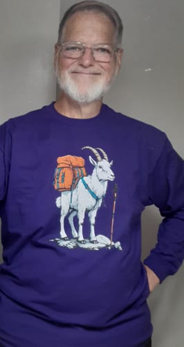 Customer photo review of Mountain Goat Backpacker Long Sleeve T-Shirt