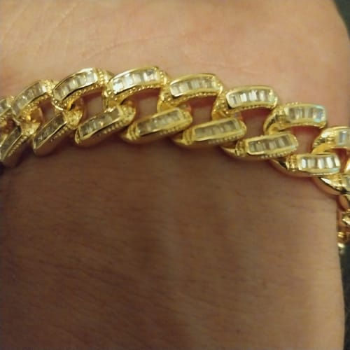Customer photo review of Baguette 11MM Cuban Iced Out Bracelet