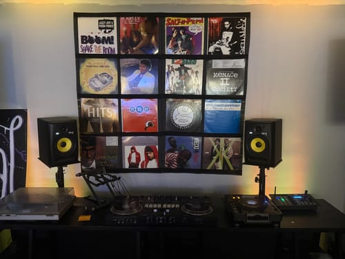 Customer photo review of 12" Vinyl Record Display Frame - LP Wall Storage