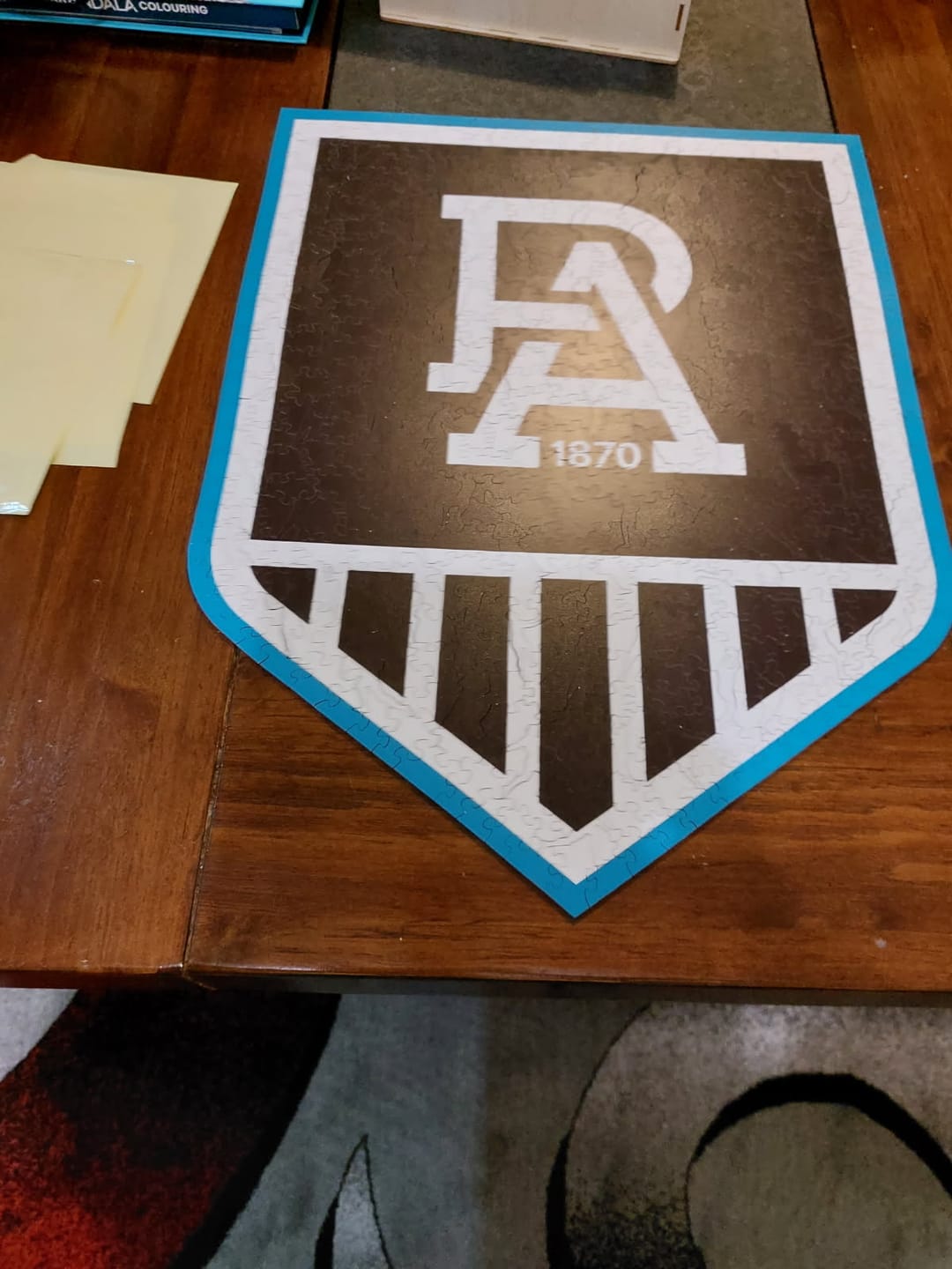 Customer photo review of Port Adelaide FC Logo - Wooden Puzzle