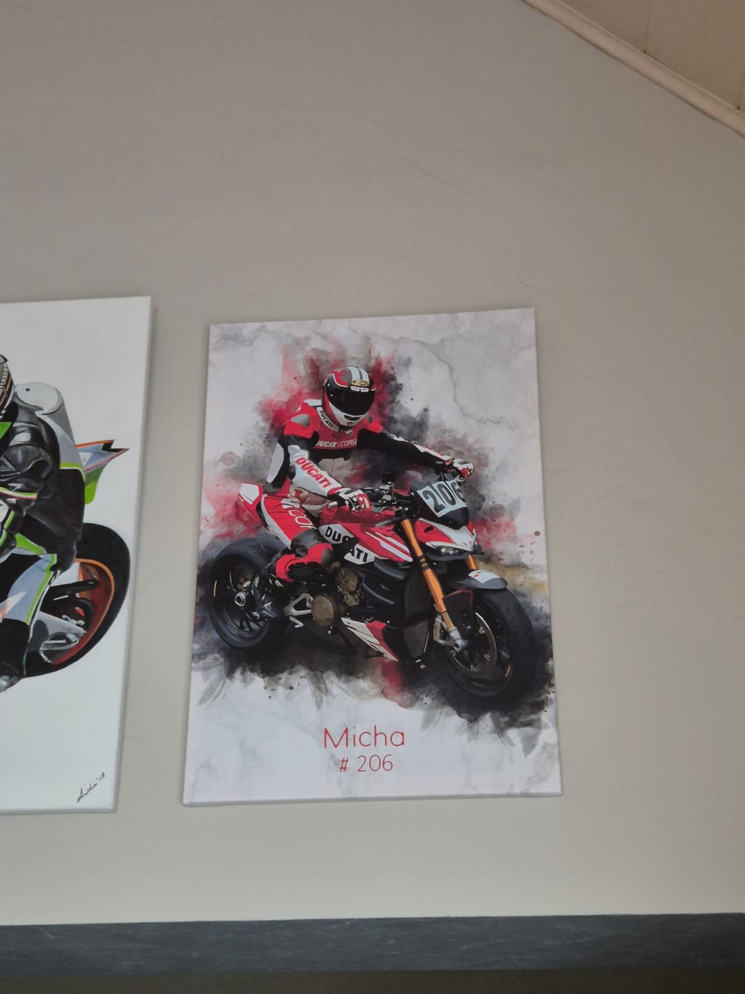 Customer photo review of Dein Motorroad als Aquarell Poster | Geschenk für Motorradfahrer