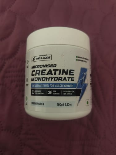 Customer photo review of Wellcore - Micronised Creatine Monohydrate (100g, 33 Servings)