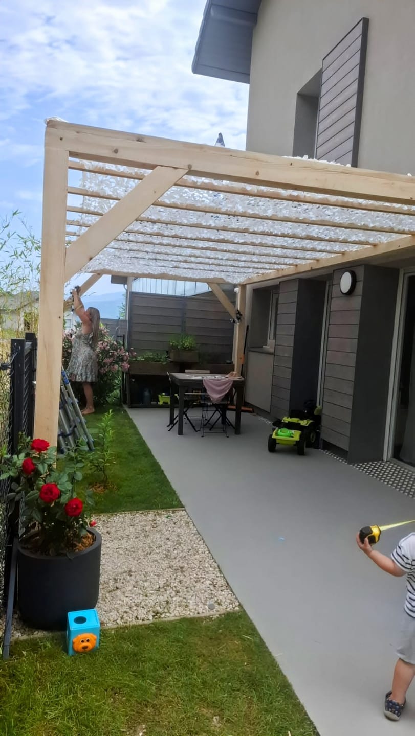 Customer photo review of White Camo Netting Sun Shade