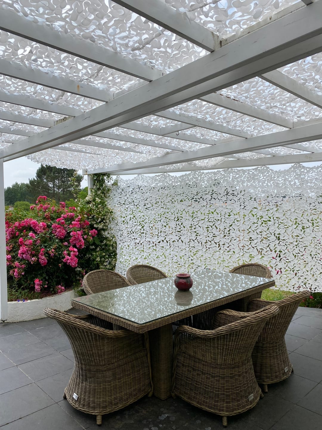 Customer photo review of White Camo Netting Sun Shade
