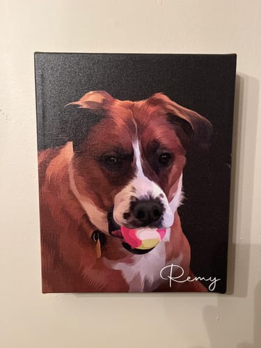Customer photo review of Pet Art Canvas Wrap