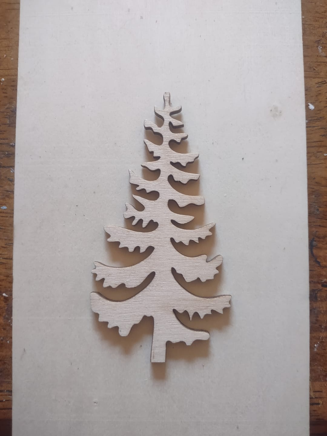 Customer photo review of Unfinished Wood Pine Tree Shape - Craft - up to 46"
