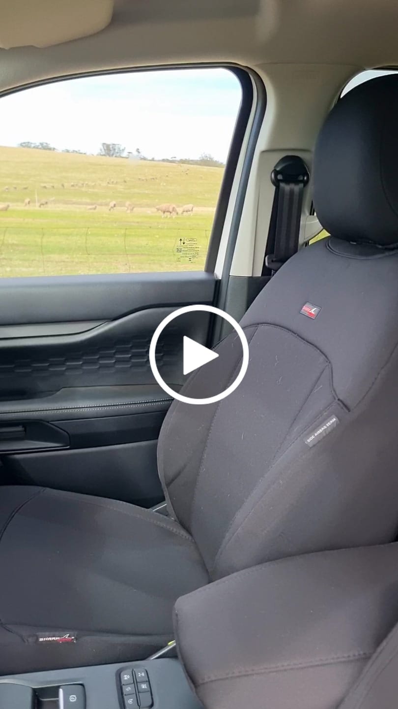 Customer video review of Sharkskin PLUS Neoprene Seat Covers for Ford RANGER NEXT-GEN XLT