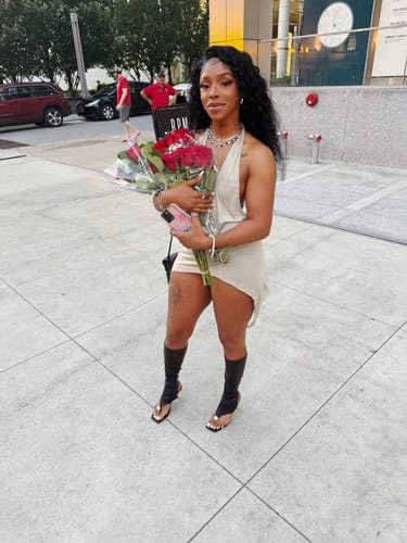 Customer photo review of Asymmetric Dress (Grey)