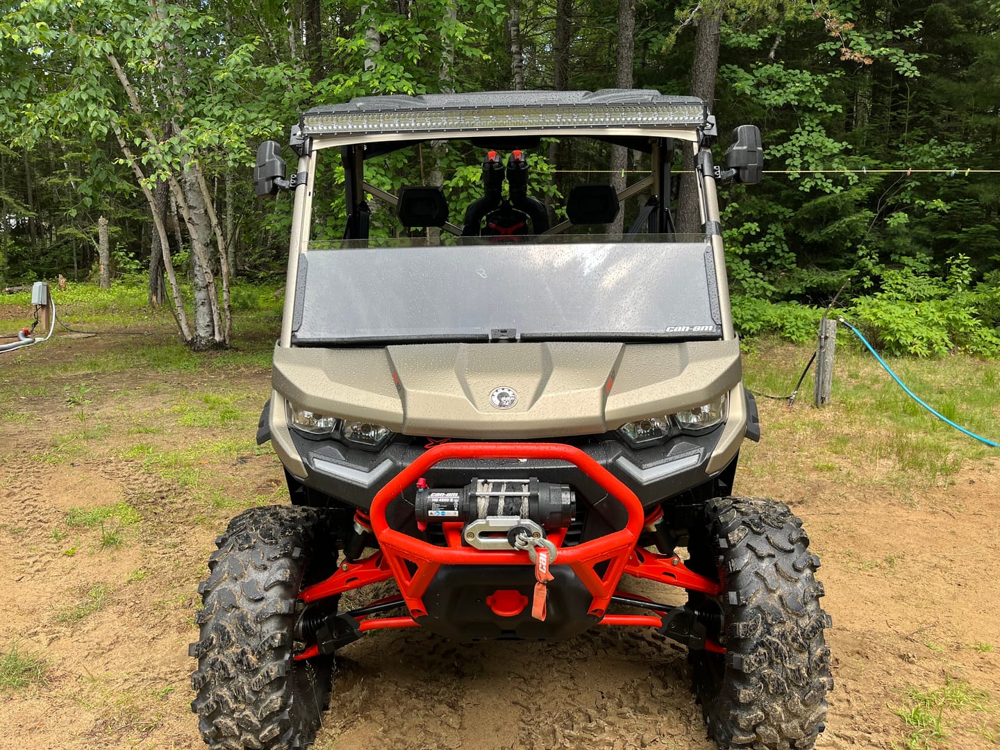 Customer photo review of Side Mirrors for Polaris Ranger/ General, Can-Am Trail/ Defender