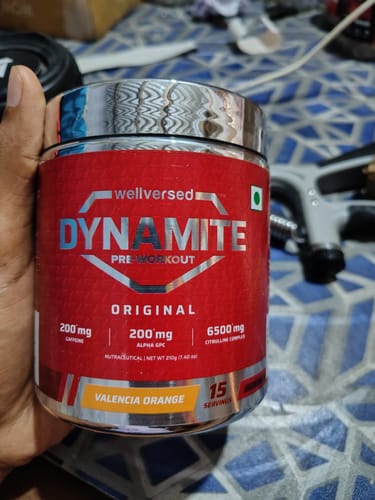 Customer photo review of Dynamite Pre-Workout | Valencia Orange - (210g, 15 Servings)