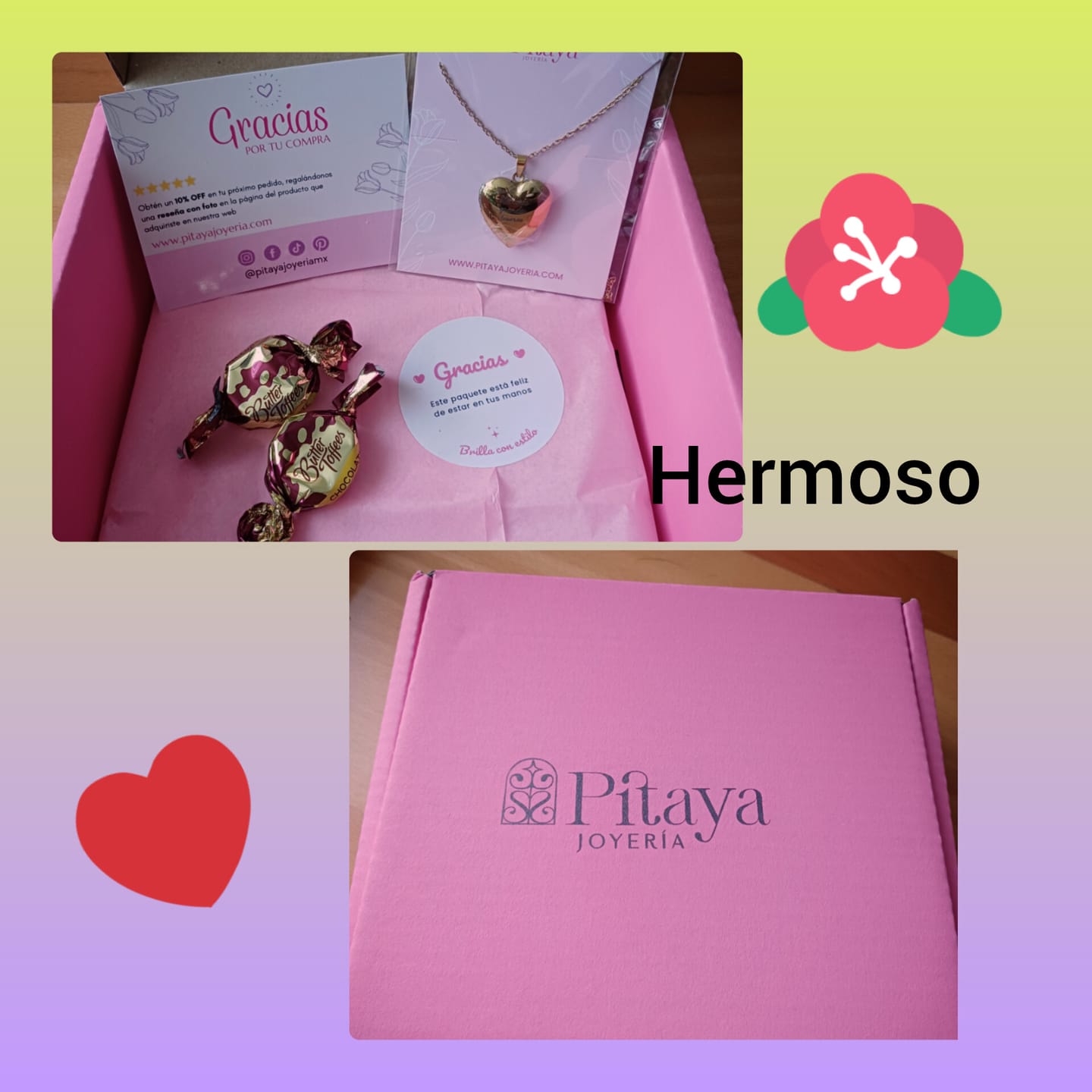 Customer photo review of Relicario Love Personalizado