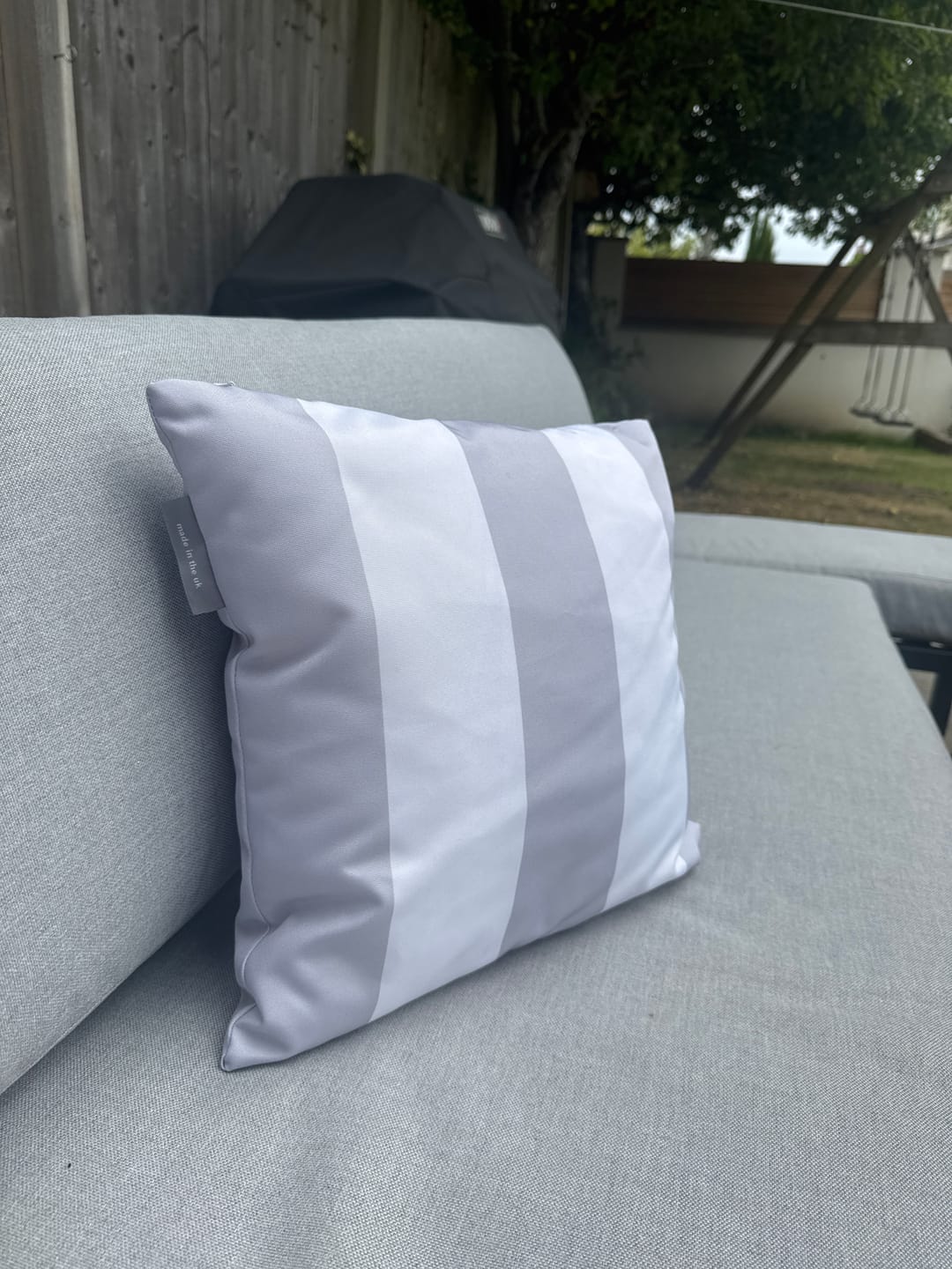 Customer photo review of Outdoor Garden Waterproof Cushion - 3 Stripes