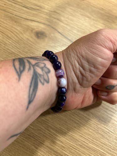 Customer photo review of »Don’t Panic - angstfrei« Armband aus echtem Lavendelachat