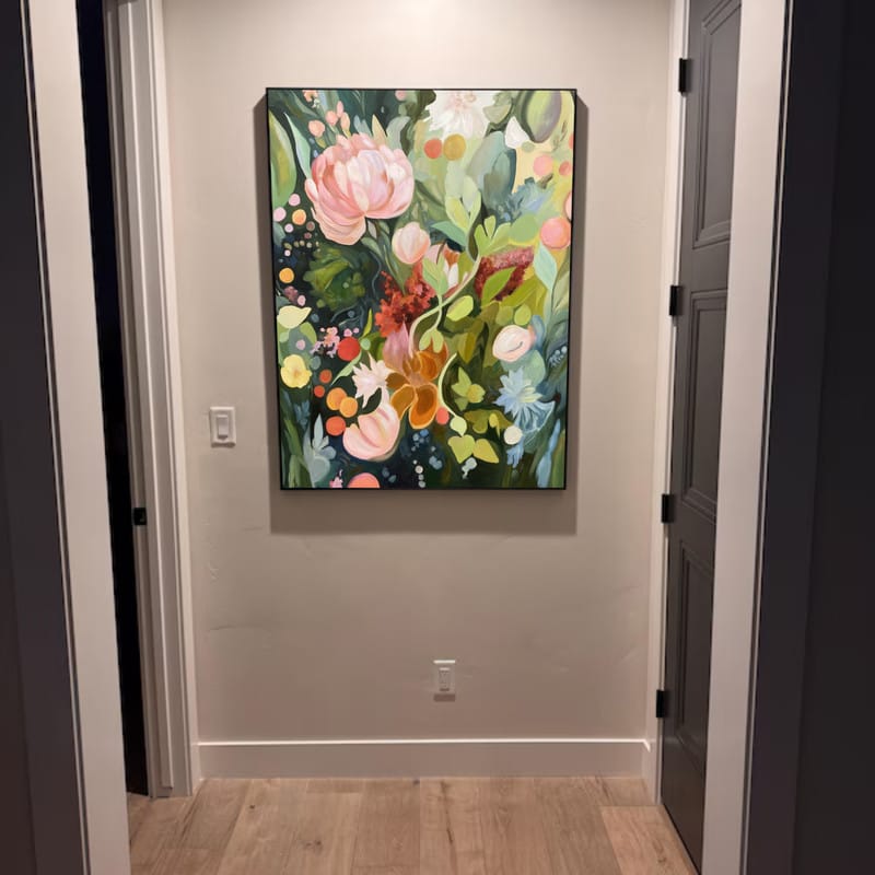 Customer photo review of Colorful  Flower Textured Painting Canvas #FP026