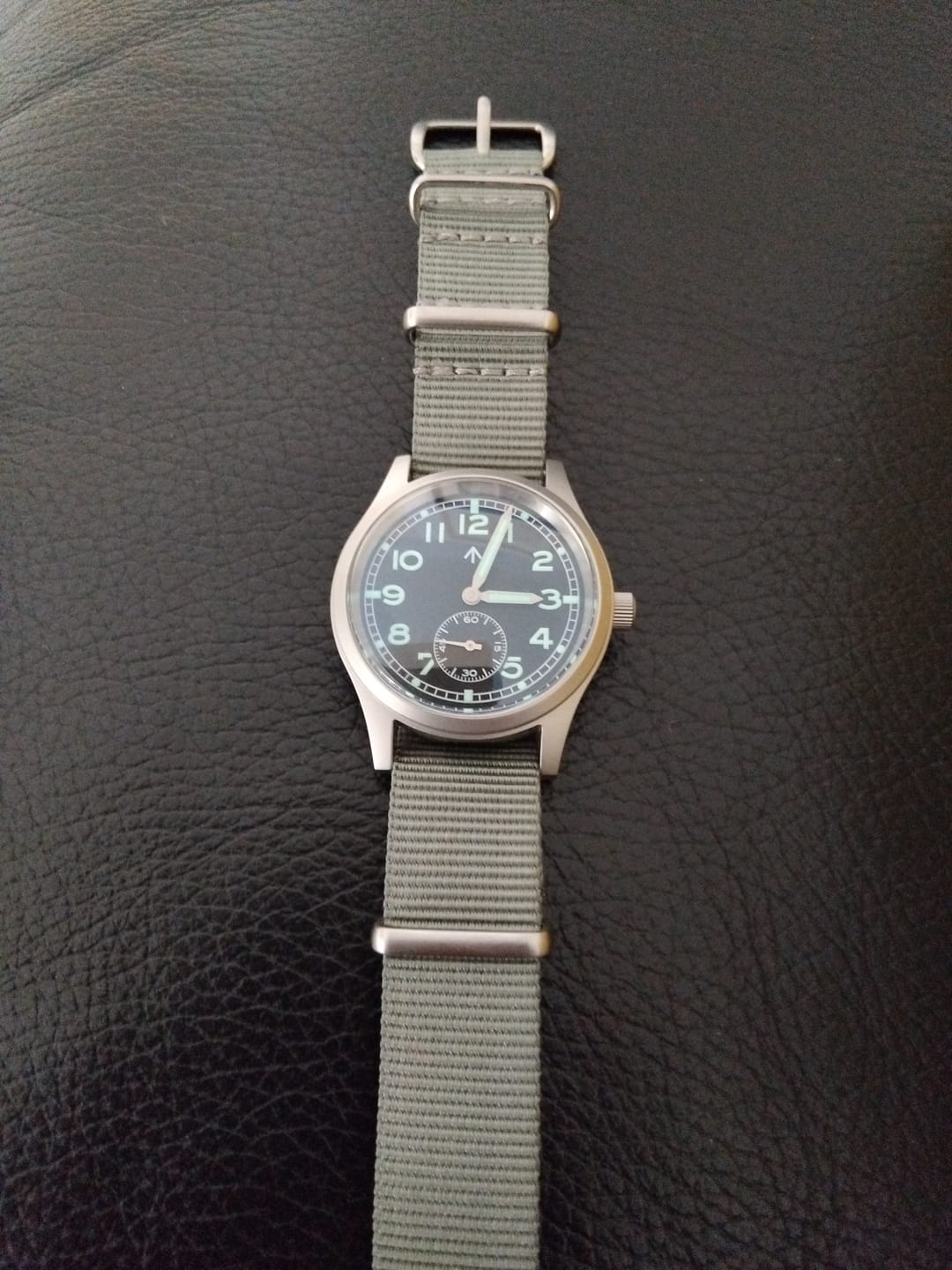 Customer photo review of Classic Military Style Strap - Grey