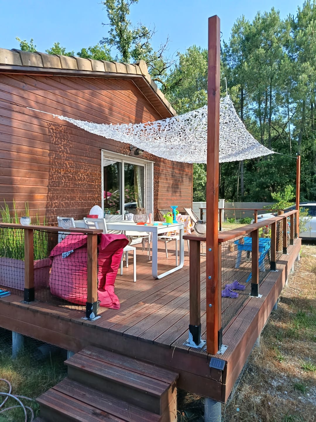 Customer photo review of White Camo Netting Sun Shade